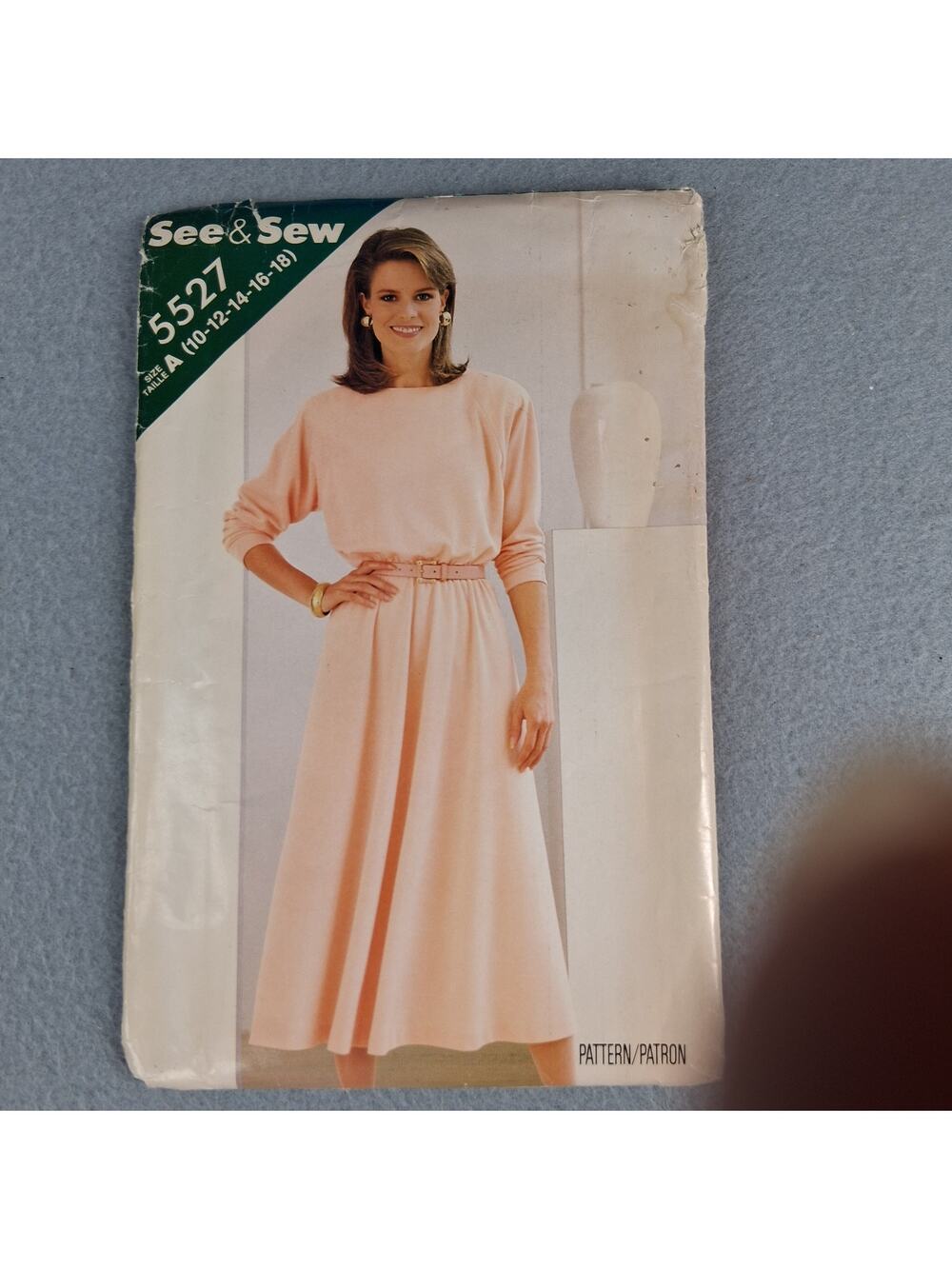 See & Sew 5527 Sewing Pattern Dress Women's Size A 10 - 12 - 14 - 16 - 18 VNTG